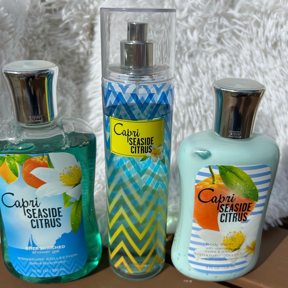 Bath & Body Works Capri Seaside Citrus Full Size Three Item Set NEW Discontinued - Picture 5 of 15
